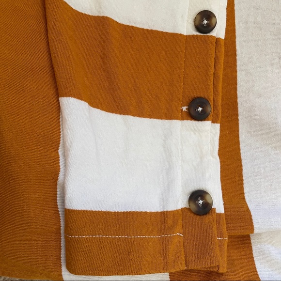 Madewell Button Sleeve Mock Neck Top - Picture 3 of 5